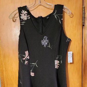 Roz & Ali Black Floral Dress from Dress Barn Size 10
